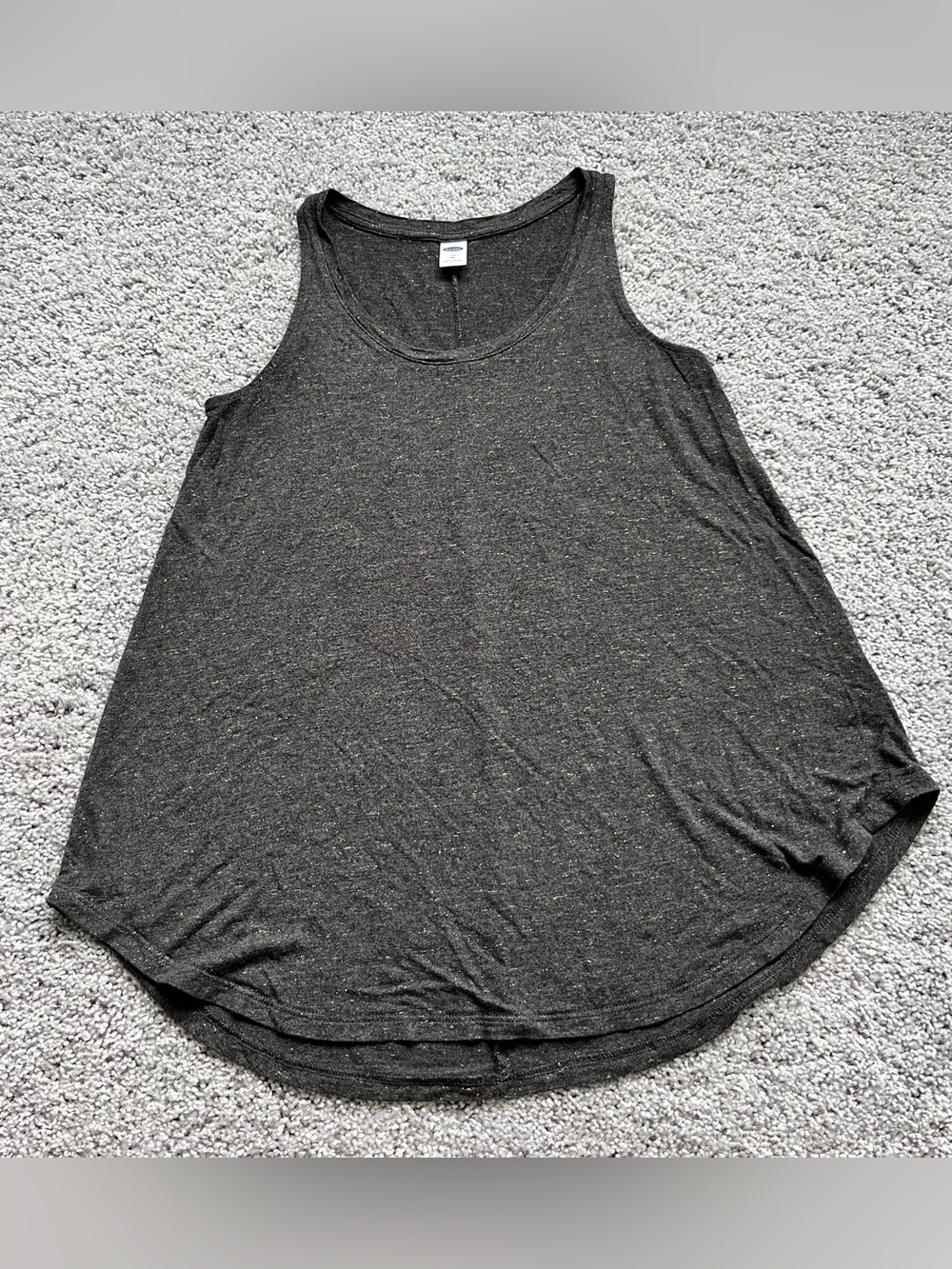Old Navy Dark Gray w/gold specks Scoop Neck Tank Top